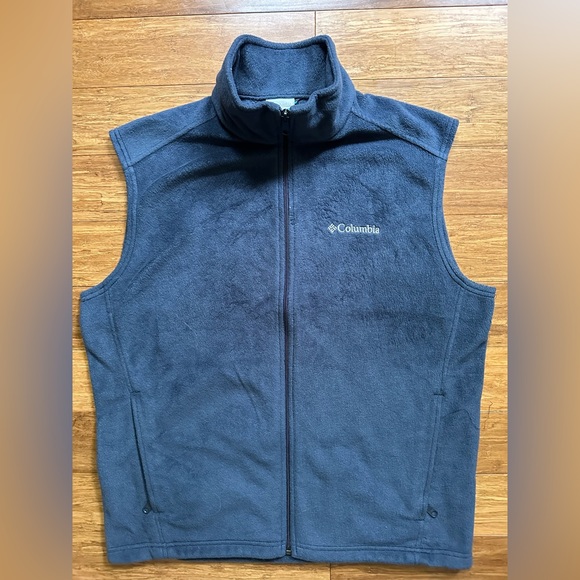 Columbia Fleece Vest Men's L Navy - Picture 1 of 4
